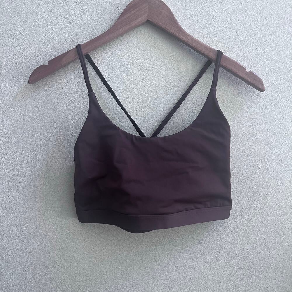 L'URV Women's Brown Cross-Back Sport Bra Size Medium
